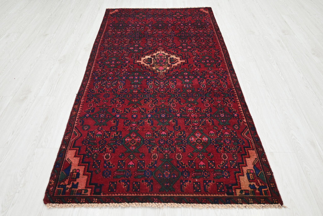 red Medium rug 3' 7" x 7' 5"