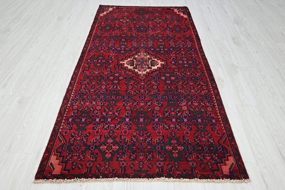 red Medium rug 3' 7" x 7' 5"