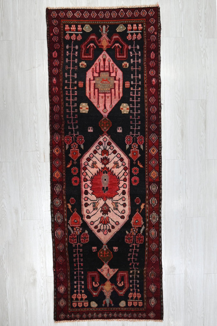 black Runner rug 2' 7" x 7' 10"