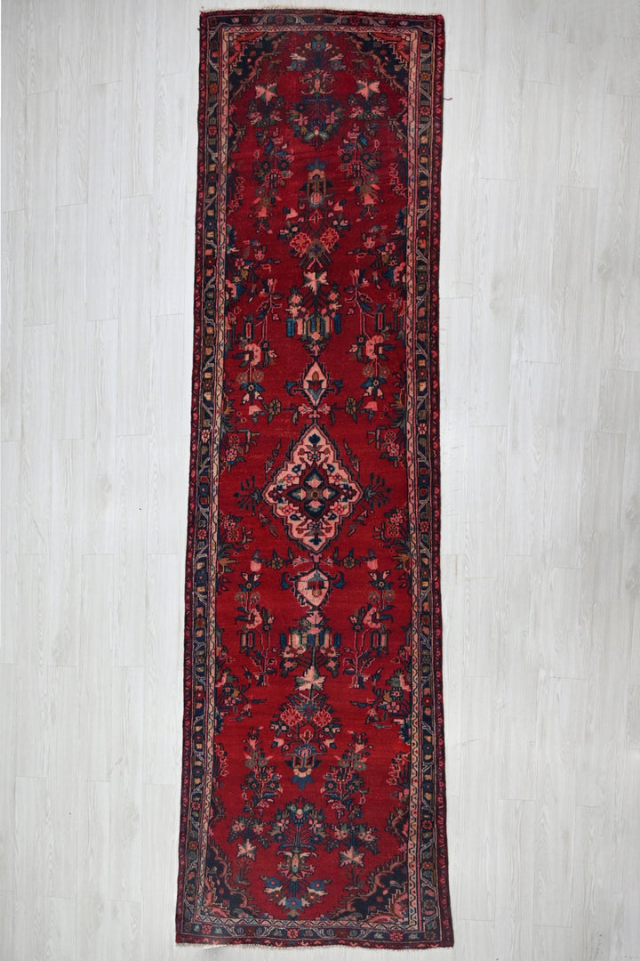 red Runner rug 3' 3" x 11' 7"