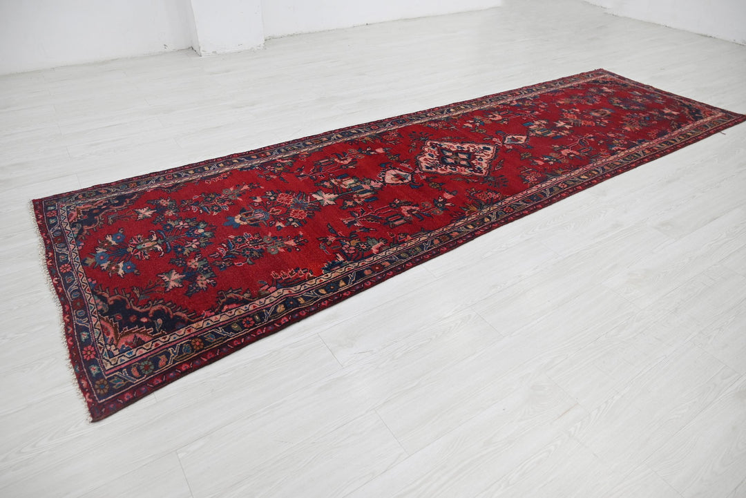 red Runner rug 3' 3" x 11' 7"