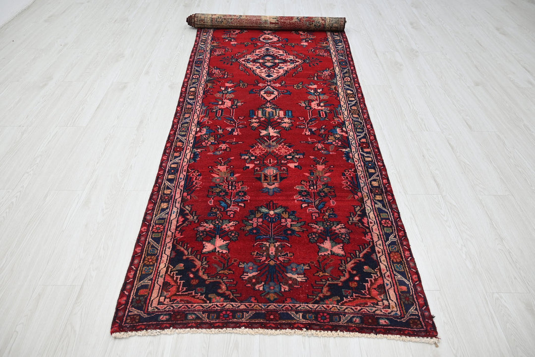 red Runner rug 3' 3" x 11' 7"