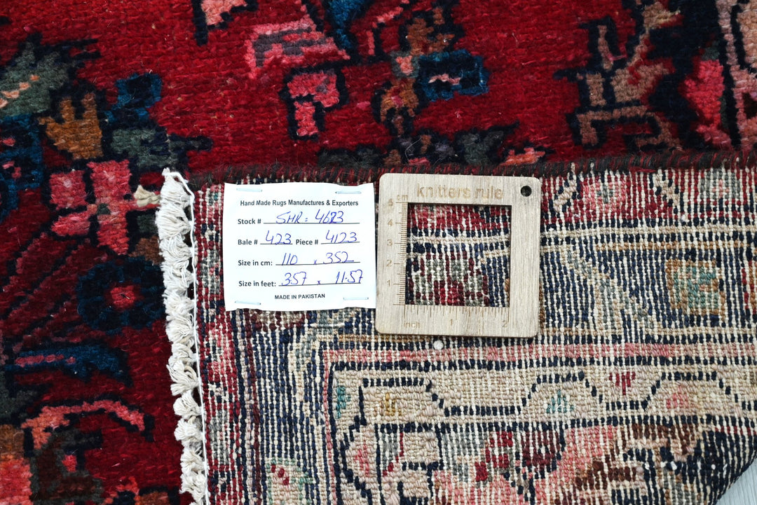 red Runner rug 3' 3" x 11' 7"