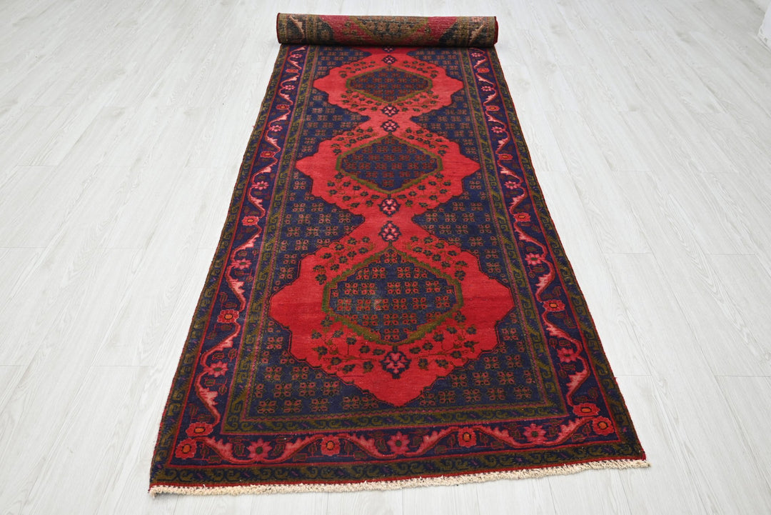 blue Runner rug 3' 6" x 12' 10"