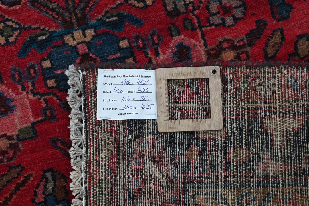 red Runner rug 3' 6" x 10' 3"
