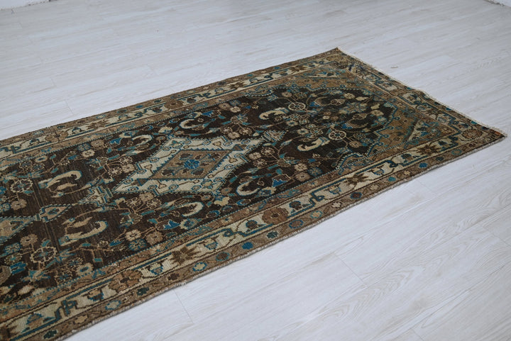 brown Runner rug 3' 4" x 13' 0"