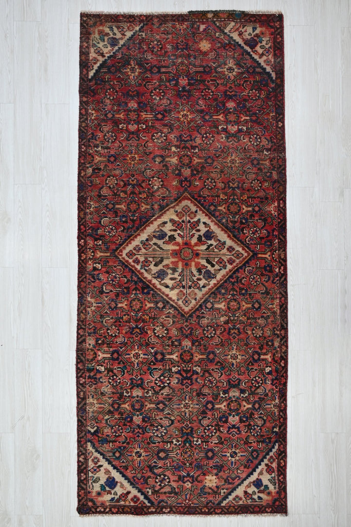 red Medium rug 3' 9" x 9' 2"