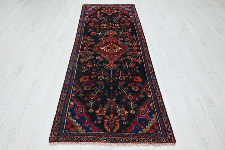 black Runner rug 3' 0" x 8' 11"