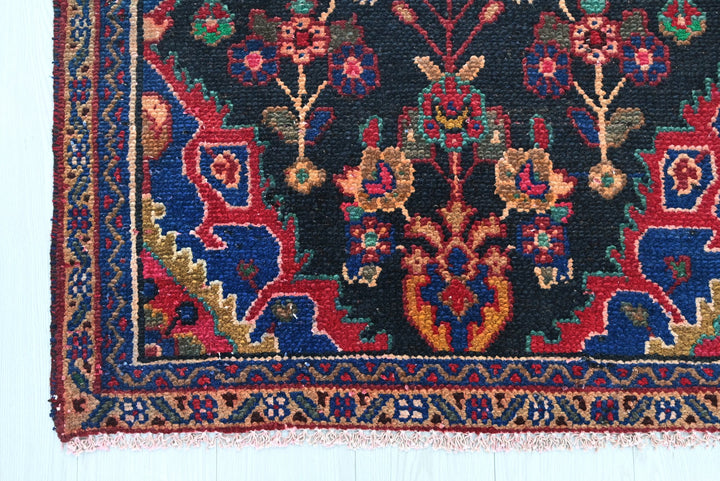 black Runner rug 3' 0" x 8' 11"