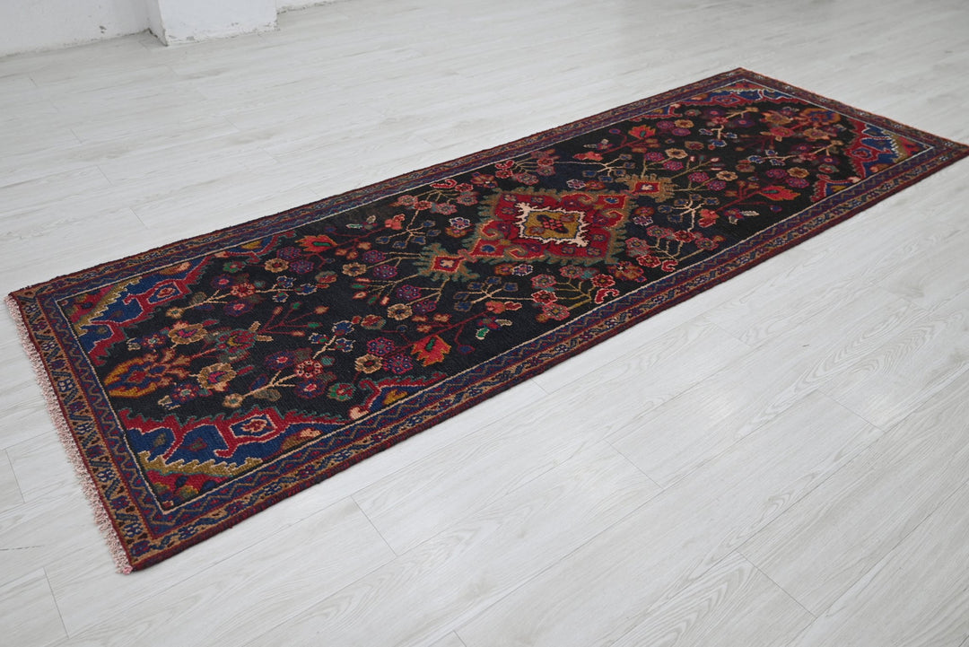 black Runner rug 3' 0" x 8' 11"