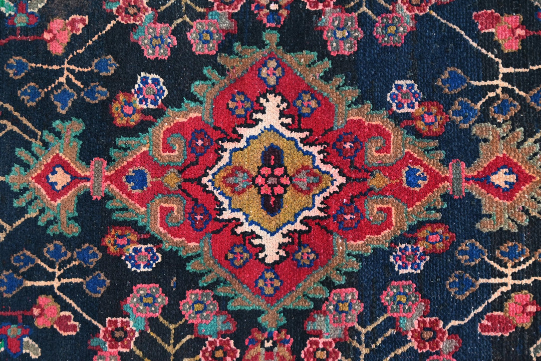 black Runner rug 3' 0" x 8' 11"