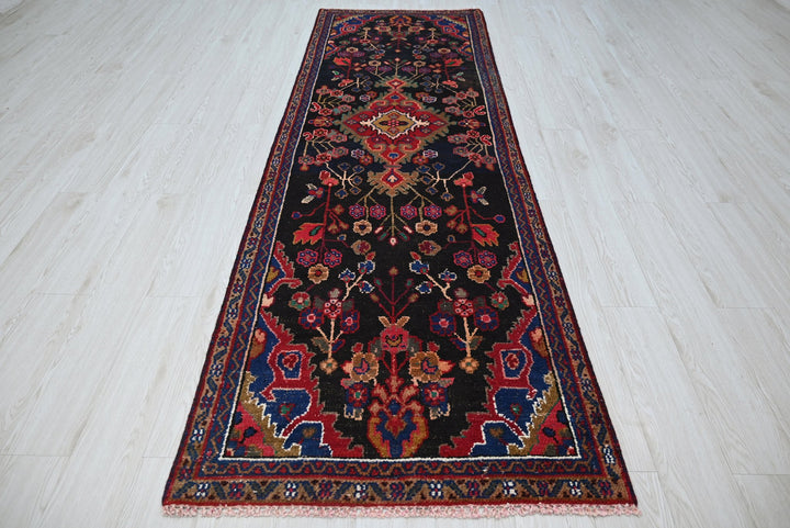 black Runner rug 3' 0" x 8' 11"