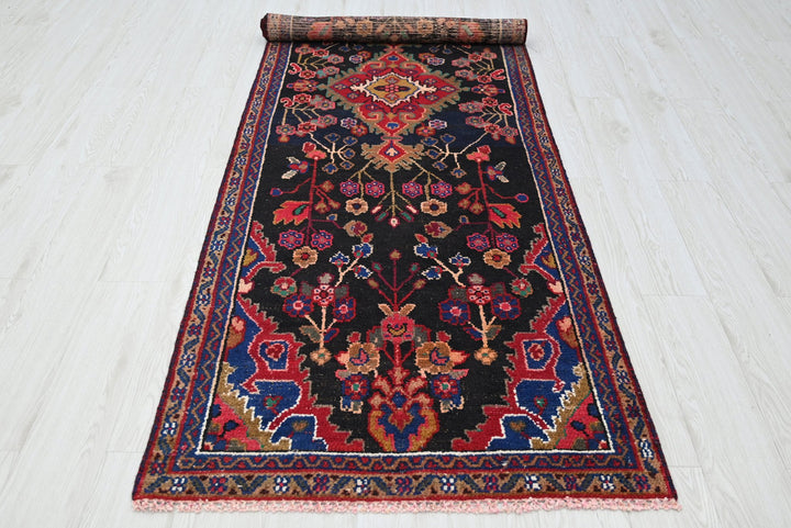 black Runner rug 3' 0" x 8' 11"