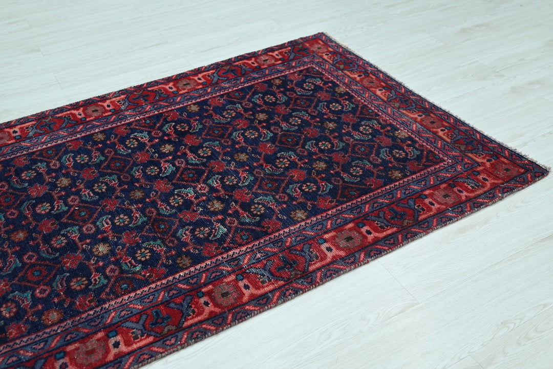 blue Medium rug 3' 7" x 9' 5"
