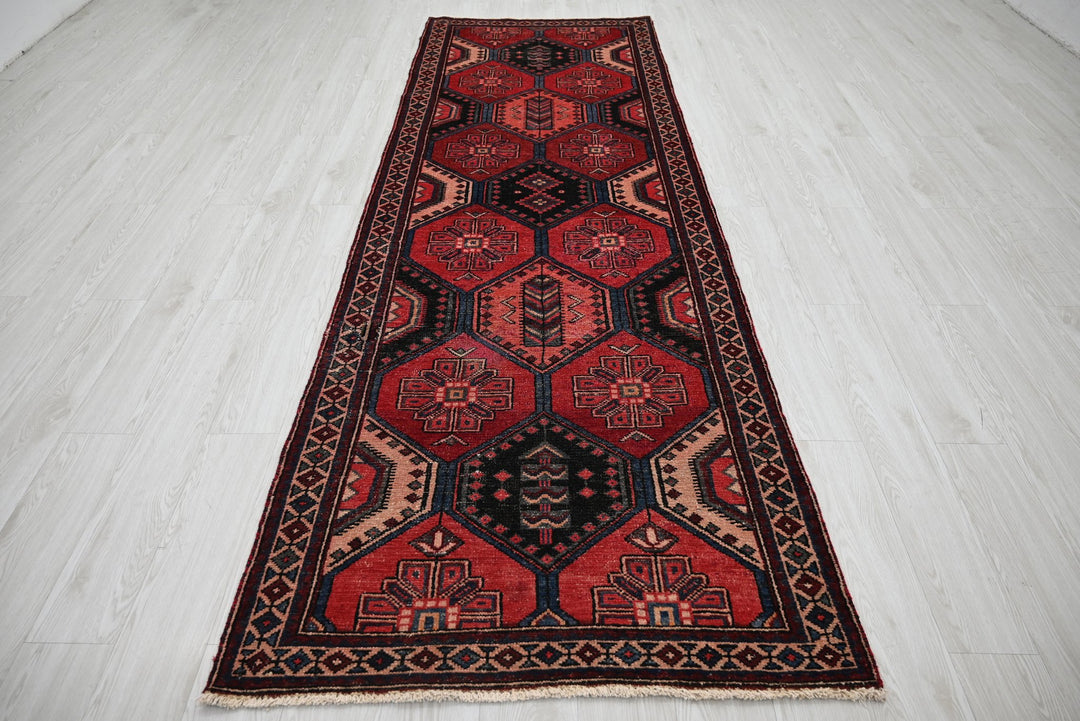 red Runner rug 3' 4" x 9' 11"