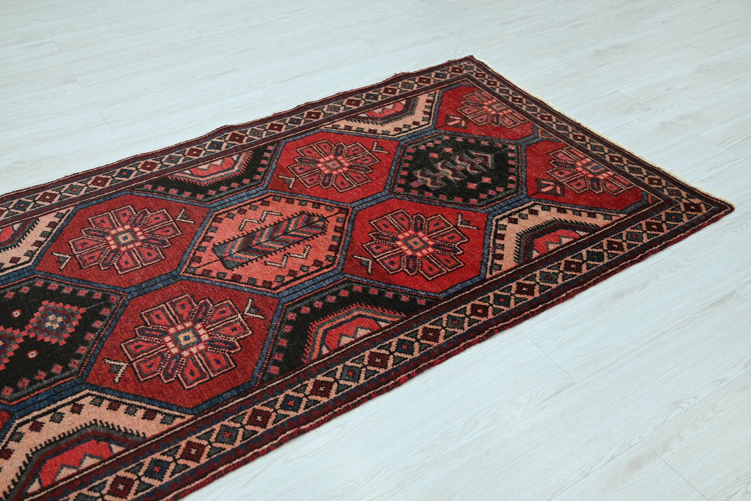 red Runner rug 3' 4" x 9' 11"