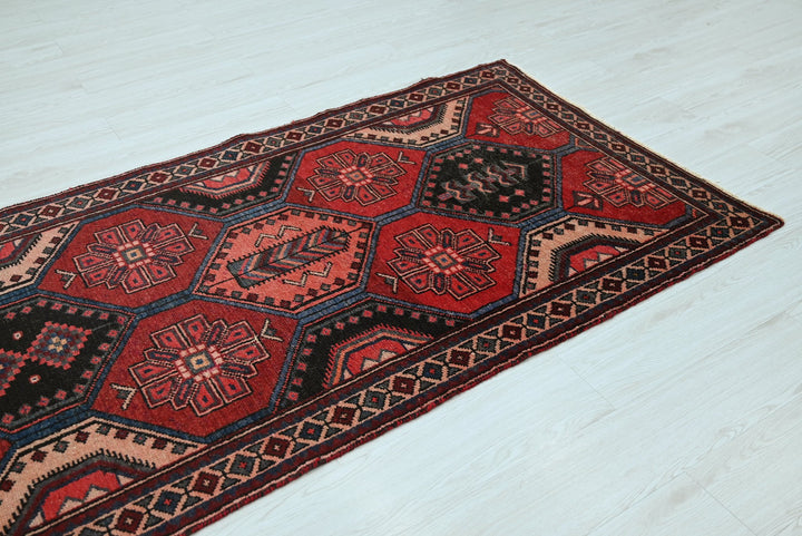 red Runner rug 3' 4" x 9' 11"