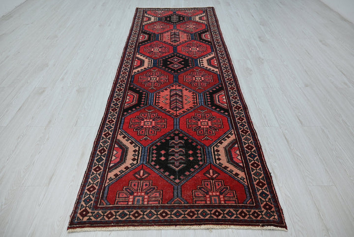 red Runner rug 3' 4" x 9' 11"
