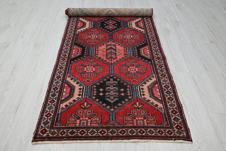 red Runner rug 3' 4" x 9' 11"