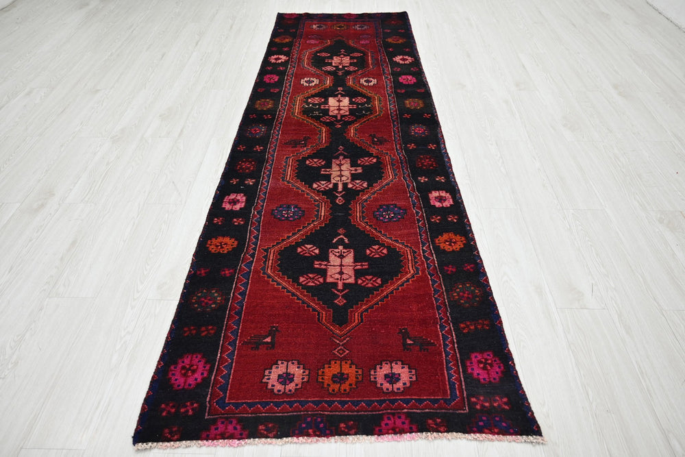 black Runner rug 2' 11" x 9' 4"
