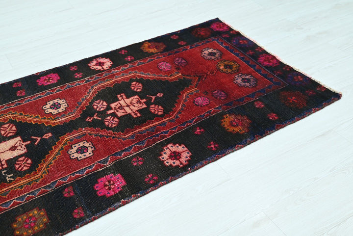 black Runner rug 2' 11" x 9' 4"