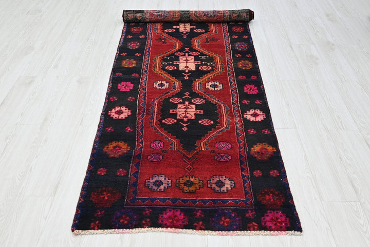 black Runner rug 2' 11" x 9' 4"
