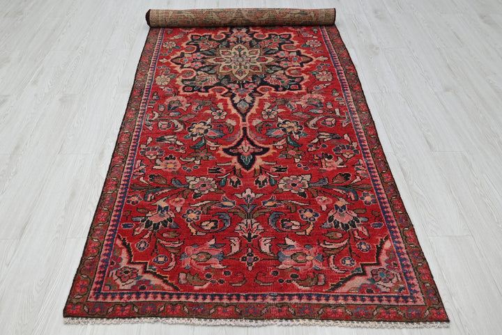 red Runner rug 3' 7" x 9' 10"