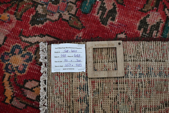 red Runner rug 3' 7" x 9' 10"
