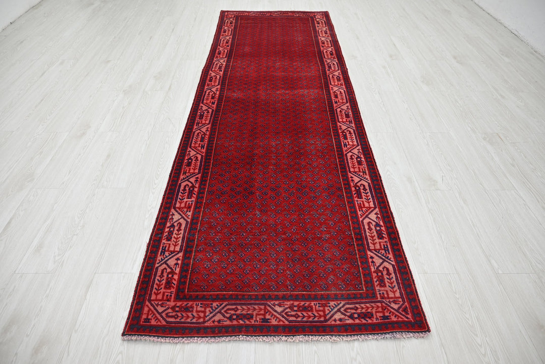 red Runner rug 3' 4" x 10' 2"