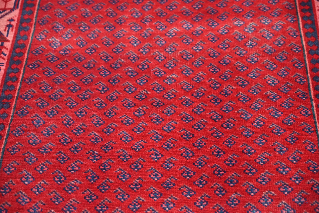 red Runner rug 3' 4" x 10' 2"