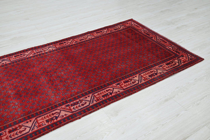 red Runner rug 3' 4" x 10' 2"