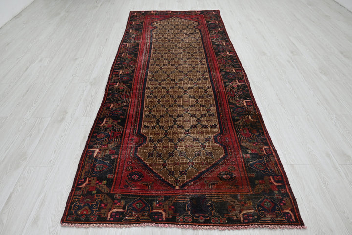brown Runner rug 3' 9" x 10' 0"