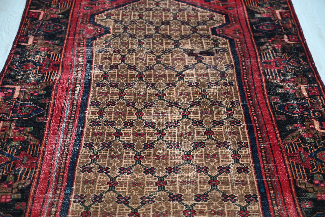 brown Runner rug 3' 9" x 10' 0"