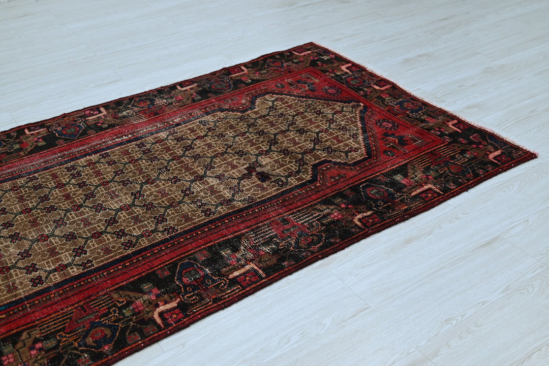 brown Runner rug 3' 9" x 10' 0"