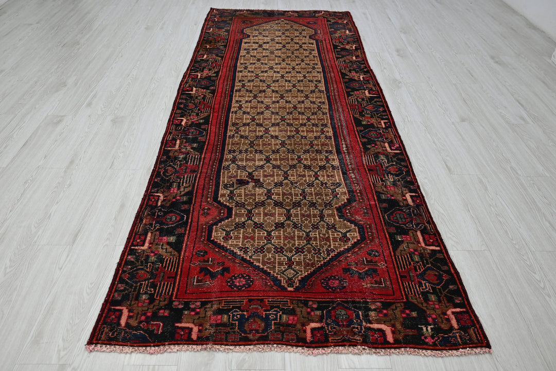 brown Runner rug 3' 9" x 10' 0"