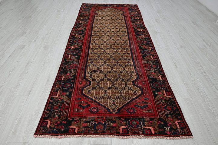 brown Runner rug 3' 9" x 10' 0"