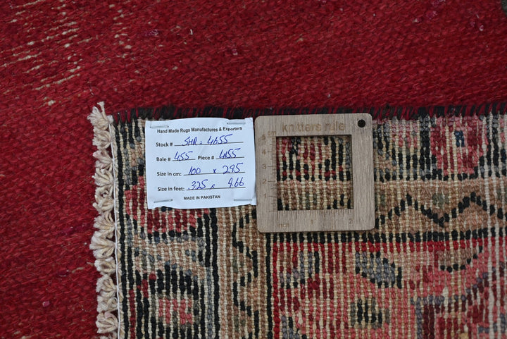 red Runner rug 3' 3" x 9' 8"