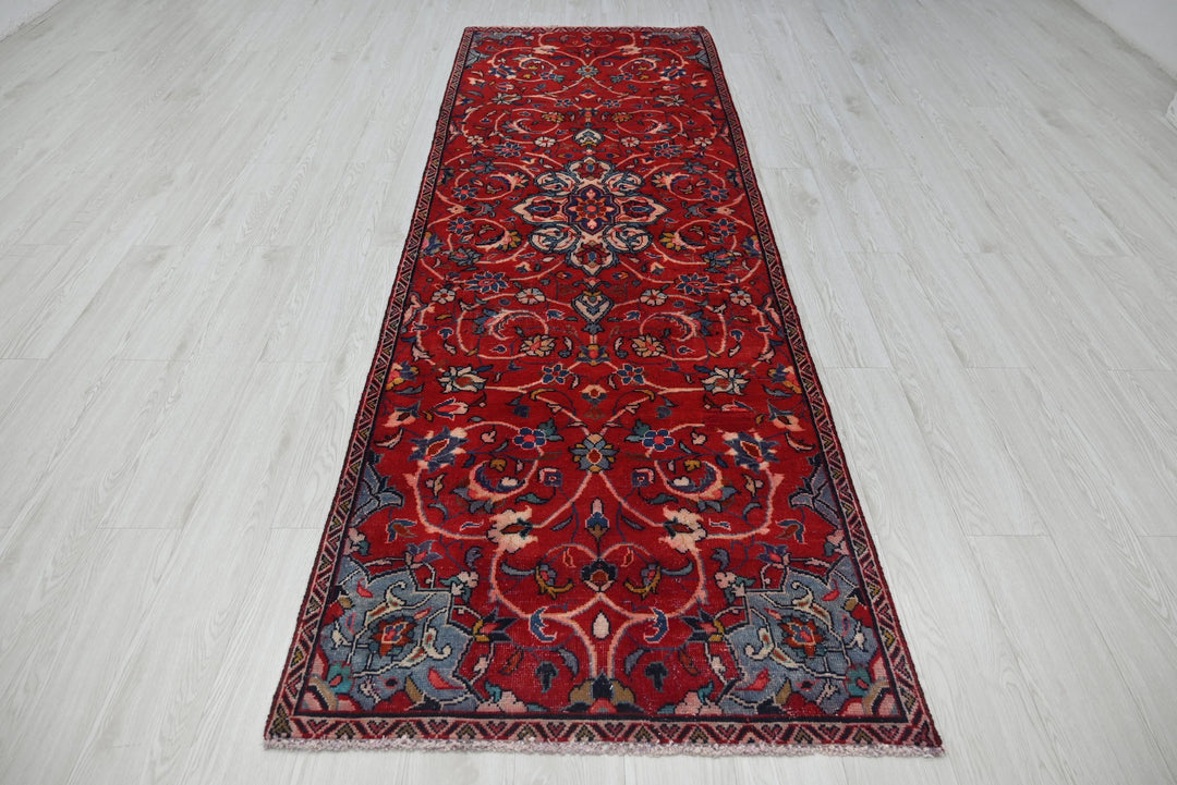 red Runner rug 3' 1" x 9' 6"