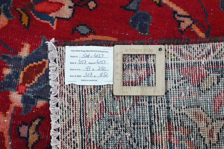 red Runner rug 3' 1" x 9' 6"