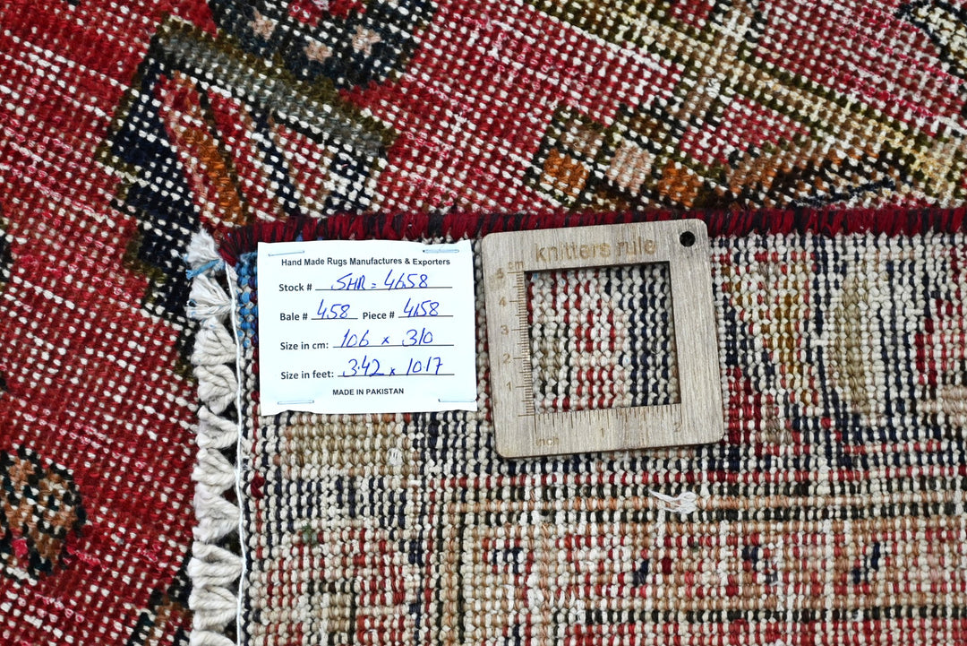 red Runner rug 3' 6" x 10' 2"