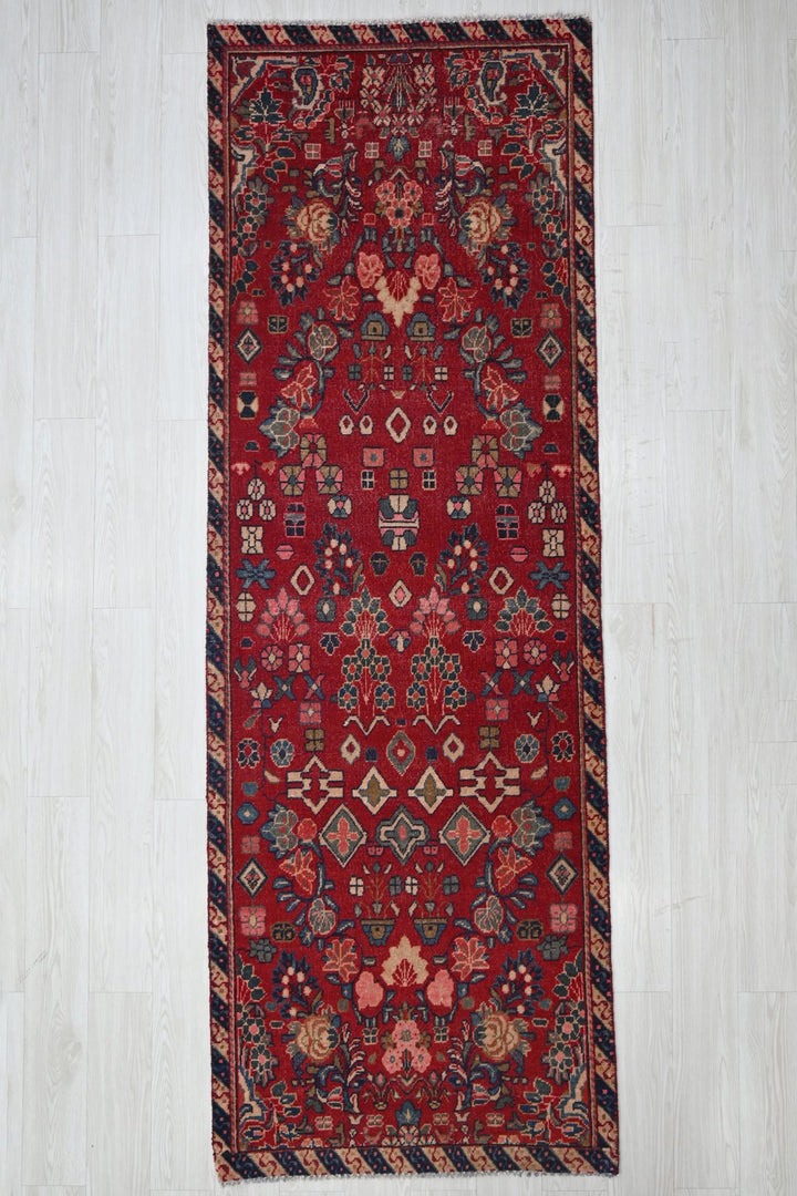 red Runner rug 3' 1" x 9' 0"