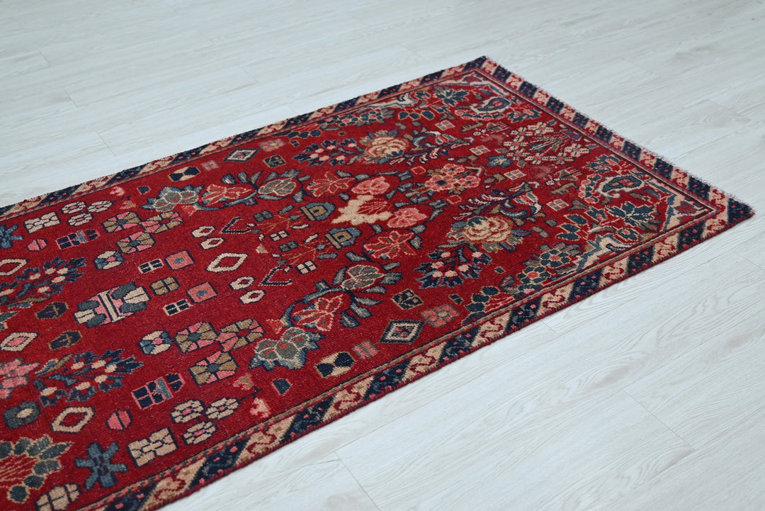 red Runner rug 3' 1" x 9' 0"