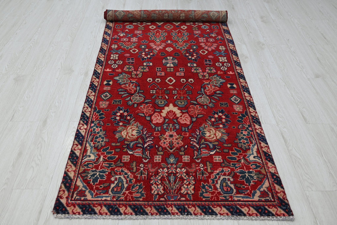 red Runner rug 3' 1" x 9' 0"