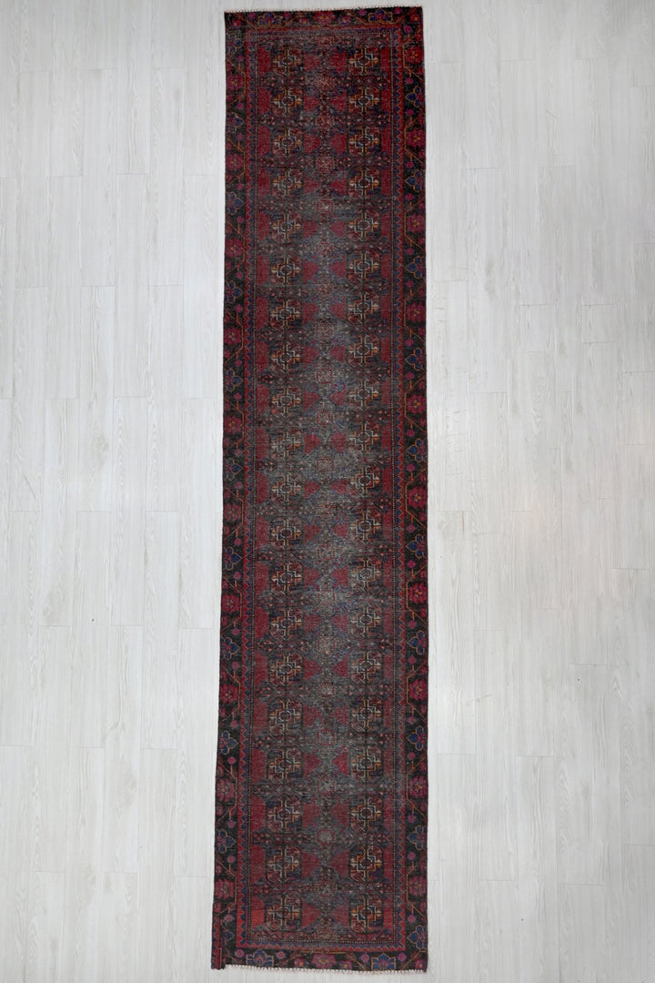 red Runner rug 2' 9" x 12' 4"