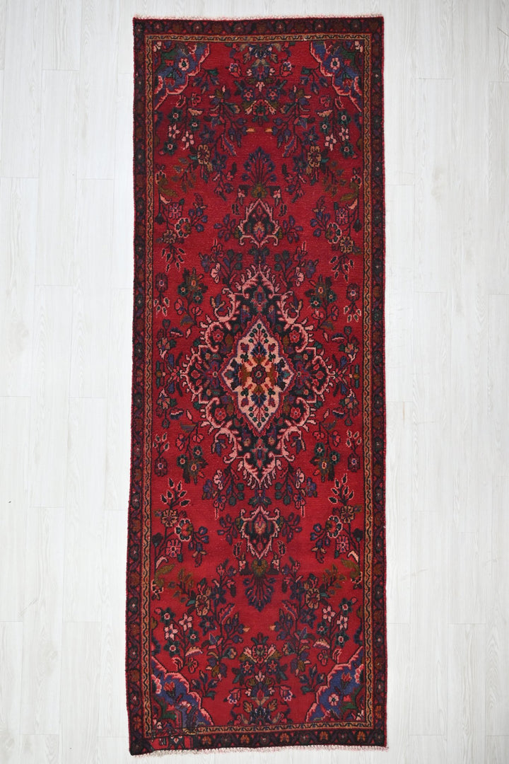 red Runner rug 3' 4" x 9' 11"
