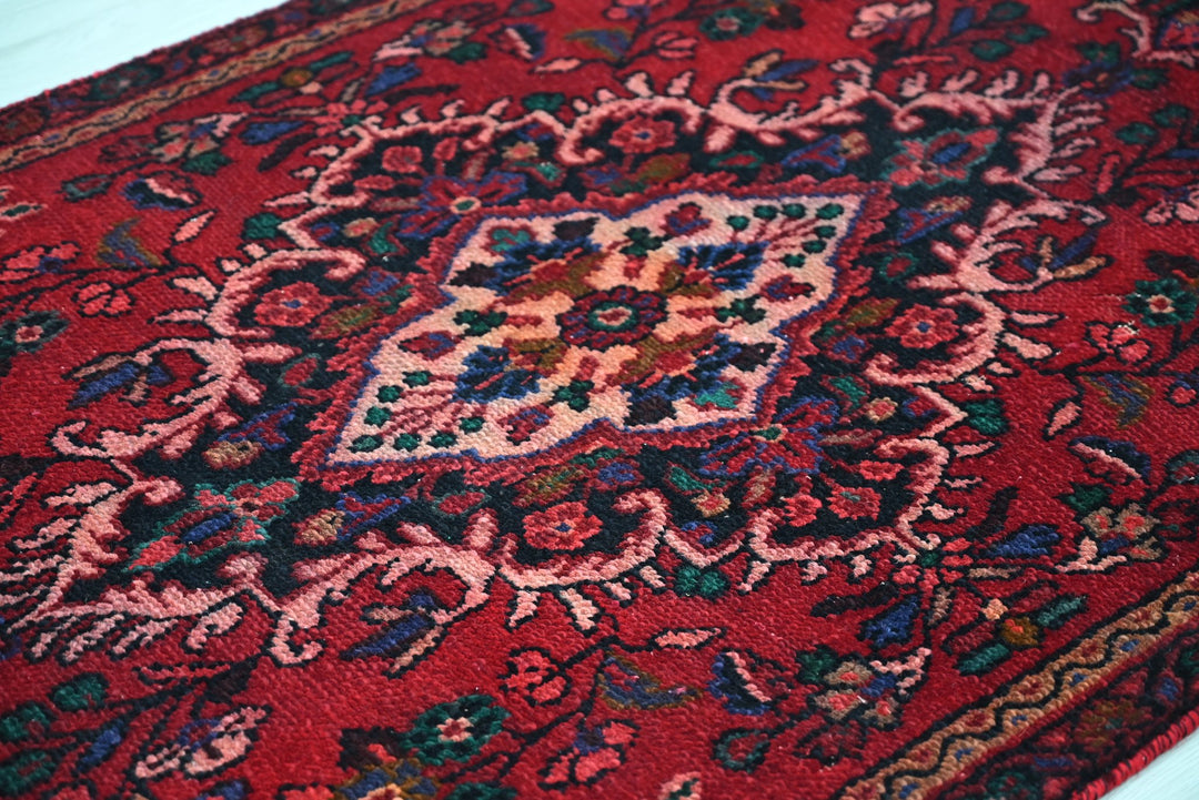 red Runner rug 3' 4" x 9' 11"