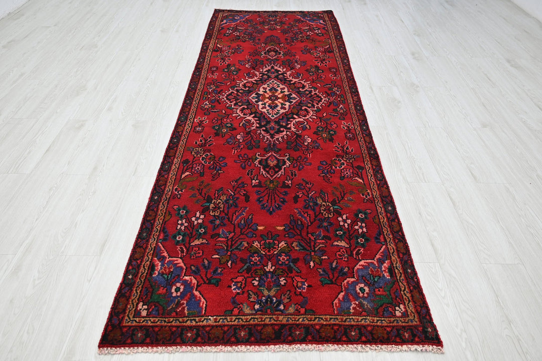 red Runner rug 3' 4" x 9' 11"
