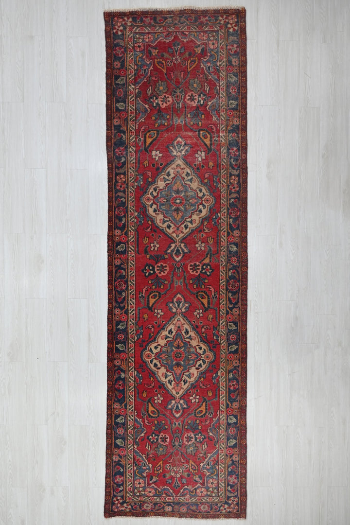 red Runner rug 3' 3" x 11' 10"