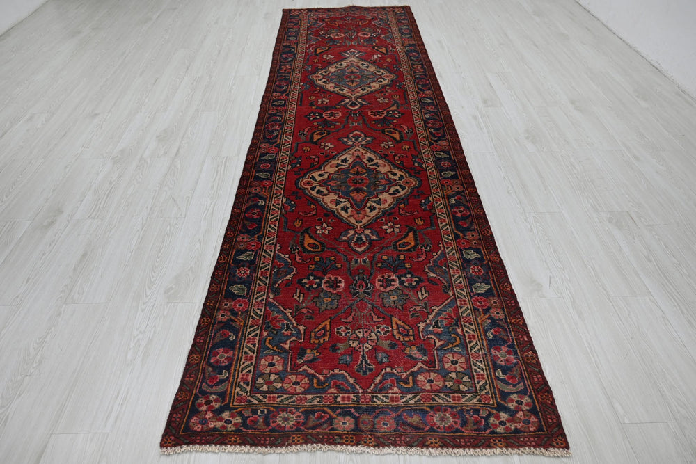 red Runner rug 3' 3" x 11' 10"