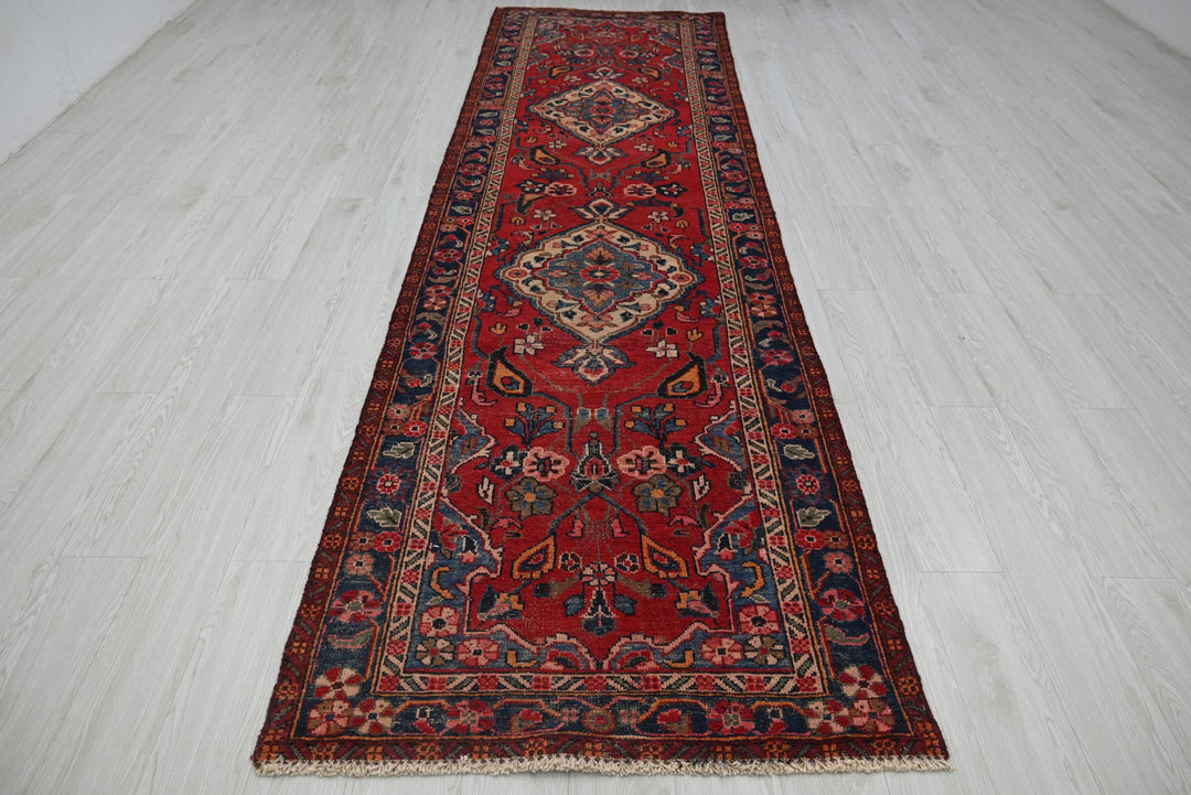 red Runner rug 3' 3" x 11' 10"